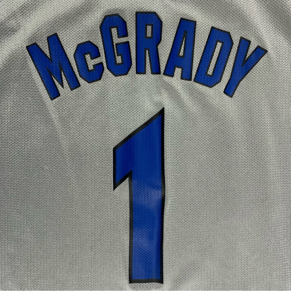 SOLD Reebok Tracy McGrady Orlando Magic #1 Silver Alternate Jersey Men’s XL - Picture 9 of 9